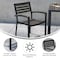 Flash Furniture Gray Wash IndoorOutdoor Faux Teak Deck Chairs 2PK 2-XU-DG-HW6006-GY-GG - alternate 9